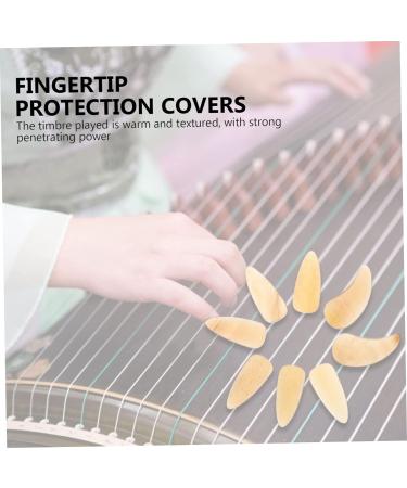 8 Pcs Guzheng nail pieces guzheng practice tools guzheng finger picks guitar thumb picks lute instrument kids musical Durable Guzheng Supplies child horns meter aldult 2.5X1.2X0.1CM Light Yellow 02 - Buy Online on GoSupps.com