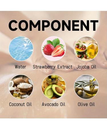 Buy 120ml Organic Strawberry Shortcake Body Juice Oil | Moisturizing & Massage Oil for Men & Women | Natural Strawberry Scent - Buy Online on GoSupps.com