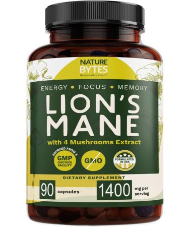 Lions Mane Mushroom Complex: Fruiting Bodies & Extracts for Brain Support, Immune Health, Memory Boost & Focus - Buy Online on GoSupps.com
