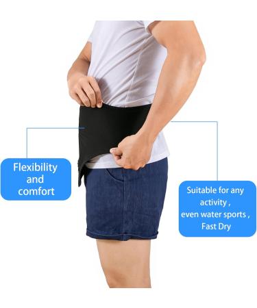 Ostomy Belt Black | Support Belt for Colostomy & Ostomy Bags | Stealth Belt for Men & Women | Sport Swim-Friendly Wrap | Upgraded V2.0 Large Size | Quality Ostomy Supplies - Buy Online on GoSupps.com
