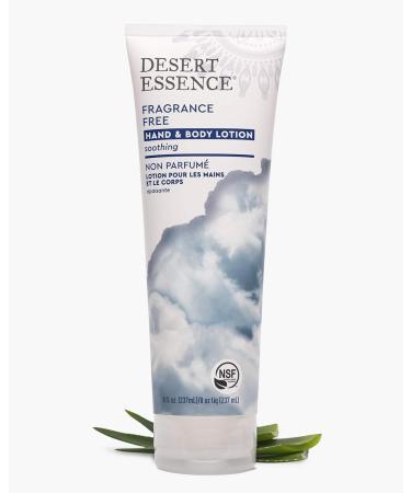 Desert Essence Fragrance Free Hand and Body Lotion - 8 oz | Buy in Bulk (6 Pack) - Nourishing Moisturizer for Sensitive Skin | International Shipping Available - Buy Online on GoSupps.com