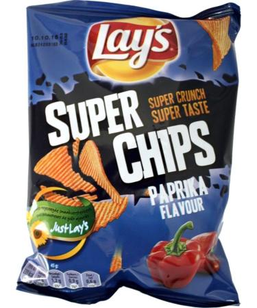  Lay's Lays Holland Super Chips Paprika 20 x 40 g (chips) - Buy Online on GoSupps.com