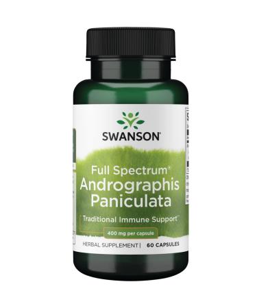 Swanson Full Spectrum Andrographis Paniculata 400 Milligrams 60 Capsules