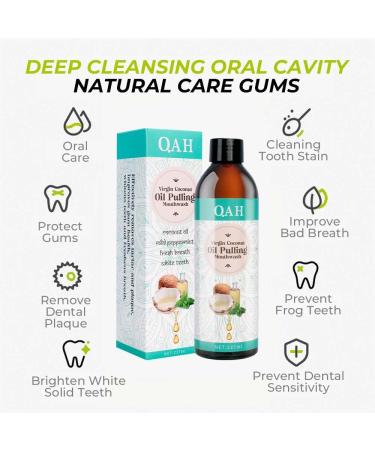 Natural Coconut Oil Pulling Therapy | Fresh Breath & Teeth Whitening with Virgin Coconut Oil & Mint Essential Oil - Buy Online on GoSupps.com
