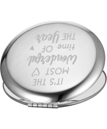 Personalized Engraved Compact Mirror for Women Wonderful Gifts for Her Mom Girlfriends Wife Daughter Grandma Friends Coworker Unique Memorable Gifts for Birthday Thanksgiving Christmas Anniversary - Buy Online on GoSupps.com