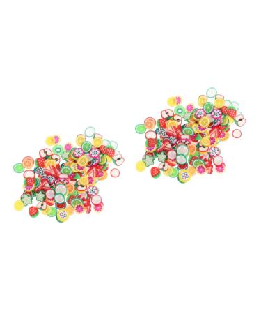 Housoutil 8 Packs Nail Art Polymer Clay Diy Fruit Nail Art Fruit Embellishments Nail Art Craft Fruit Slices Nail Art Decor Nail Fruit Slices Resin Manicure 3d Suite 11X7cmx2pcs Colorfulx2pcs