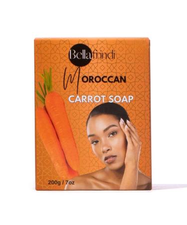 Carrot Soap Bar for Body & Face - Moroccan Made with Natural Ingredients Gentle Soap For All Skin Types 200gm Bar