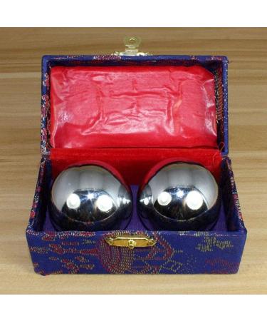 Baoding Balls Set - Stainless Steel Massage & Exercise Balls for Stress Relief | 33 mm Chinese Health Exercise - Buy Online on GoSupps.com