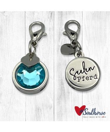 Buy Soulhorse Bridle Trenser & Lucky Charm Keychain for Horses - Turquoise Charm with Artificial Stone - Perfect for Trailer & Pony - Buy Online on GoSupps.com