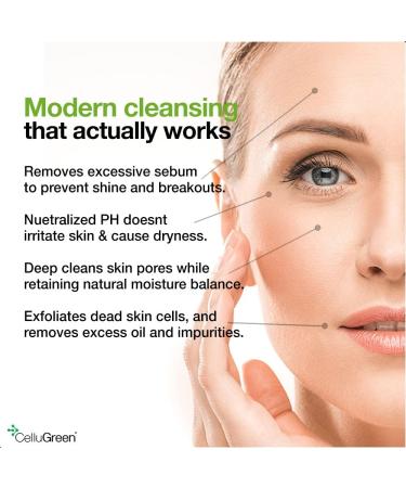 New! Cellugreen Gentle Foaming Facial Cleansing Gel. Organic Oil-Free For All Skin Types Fragrance Free For Men & Women Made In Canada Vegan 180ml. - Buy Online on GoSupps.com