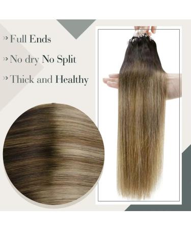 Laavoo Balayage Microring Extensions - 1g Real Hair 40cm Brown & Blonde Mix #2/6/18 - International Shipping Available - Buy Online on GoSupps.com