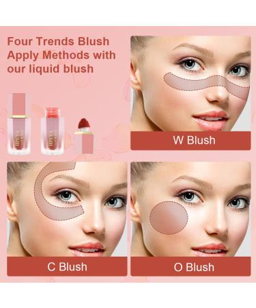 Matte Liquid Blush for Cheeks - Long-Lasting Hypoallergenic Formula in Lucky (03) Shade - Ideal for Mature and Dark Skin Tones - Buy Online on GoSupps.com