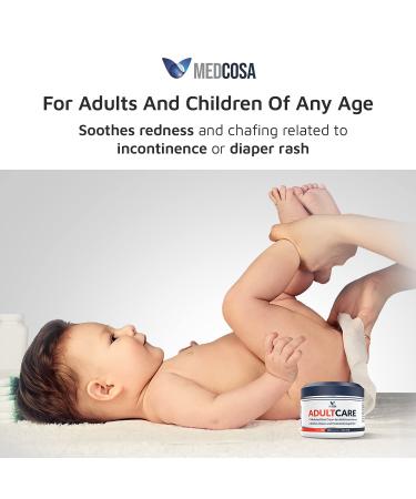 Medcosa Adult Rash Cream - Fast Relief for Sweat, Heat, Diaper Rash - Zinc Oxide Barrier Cream (350g) - Buy Online on GoSupps.com