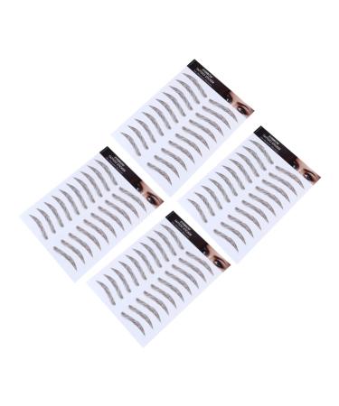 POPETPOP 4pcs Eyebrow Stickers Makeup Stickers Eyebrow Shape Stickers Water Transfer Eyebrow Sticker Modify