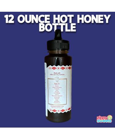 ZippySweets - Hot Honey Infused with Chilies (340g) - Spicy Honey with Bonus Dipping Cup - Premium Chili Infused Honey Perfect for Drizzling Dipping Cooking and Marinades - Buy Online on GoSupps.com