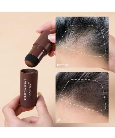 One Step Eyebrow Stamp Shaping Kit - Waterproof Eyebrow Makeup with Soap Powder Stencils & Brushes - Dark Brown - Buy Online on GoSupps.com