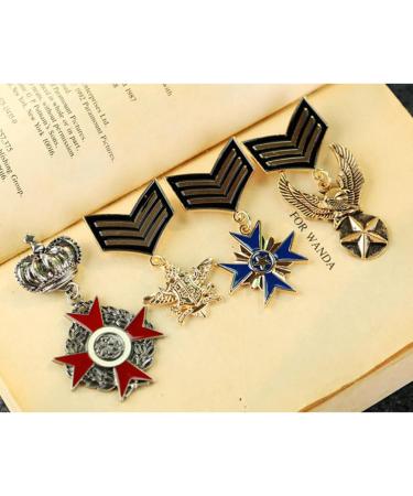 Scicalife Navy Ribbon Antique Medal Brooch - Classic Gift for Men | Father, Husband, Friends - Buy Online on GoSupps.com