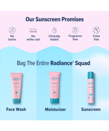 Aqualogica Radiance+ Niacinamide SPF 50 Sunscreen with PA+++ for UVA/B & Blue Light Protection | Sun & Device Screen Light Protector | Lightweight & Fragrance-Free | 1.76 Oz/50g - Buy Online on GoSupps.com