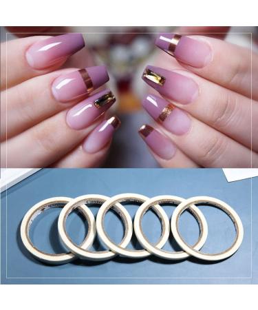 5 Pcs Nail Art Striping Line Sticker Set - 0.5cm Adhesive Tapes for French Style Manicure - Buy Online on GoSupps.com