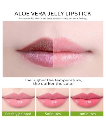 4 PCS Magical Color Change Aloe Vera Lipstick | Dulele Waterproof Long-Lasting Lip Balm | Makeup Essentials - Buy Online on GoSupps.com