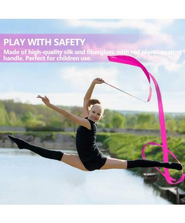 10Pcs Dance Ribbons Streamers - 6.6Ft Gymnastics Ribbon Wands for Kids Talent Shows - Perfect Rhythm Sticks for Artistic Dancing and Baton Twirling (10 Colors) - Buy Online on GoSupps.com
