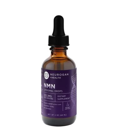 Neurogan Liposomal NMN Liquid Drops Supplement Nicotinamide Adenine Dinucleotide Precursor Cellular Energy & Focus 333.3 mg Nicotinamide Mononucleotide per Serving Wild Berry Flavor 60 Servings