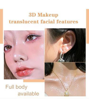 Diamond Shimmer Highlighter Palette with Brush - Glitter Sparkles for Face, Body, Cheek - Illuminator Makeup for Nose, Eyes, Contour - (01 Diamond White) - Buy Online on GoSupps.com