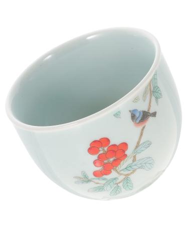 Alipis Ceramic Teacup Retro Decor Porcelain Kung Fu Tea Cup Retro Style Tea Cup Fridge Magnet Home Field As Shown 7.5X7.5X6CM