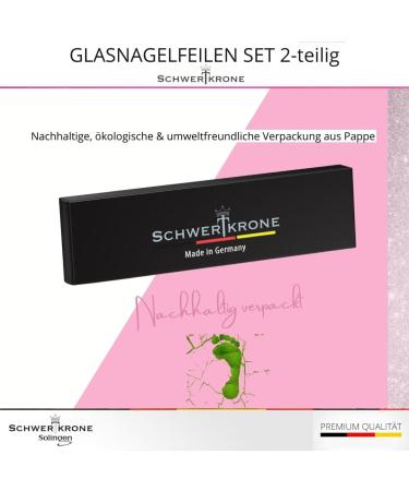 Buy Sword Crown Crystal Glass Nail File Set - Original Czech Republic | 14cm & 9cm Double-Sided Set of 2 | International Shipping Available - Buy Online on GoSupps.com