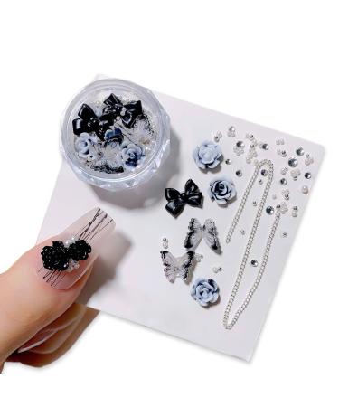 WJRQD Nail Art Decoration Multi-shaped Bow Beads Nail Decoration Butterfly Camellia Jewelry Jewelry Accessories