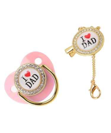 Stylish Rhinestone Silicone Baby Pacifier - Perfect for 6-18 Months | Pink Baby Utensils - Buy Online on GoSupps.com