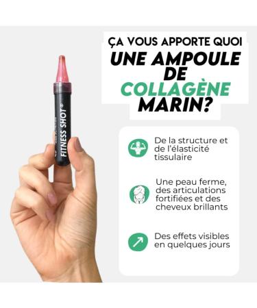 Marine Collagen Q10 Plant Hyaluronic Acid Horsetail and Nettle | FITNESS SHOT Beauty | Skin beauty | Resistant nails | Seal seal | 32 days cure | Pur Vita | French innovation - Buy Online on GoSupps.com