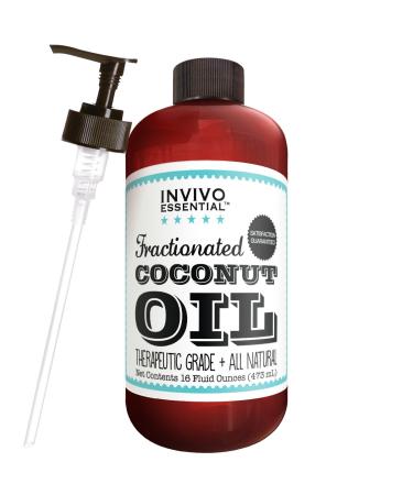 Fractionated Coconut Oil Premium Therapeutic Grade 16 Ounce Liquid Carrier Oil for Aromatherapy Relaxing Massage and Diluting Essential Oils with Pump and eBook