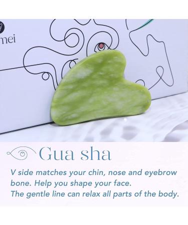 BAIMEI Ice Roller and Gua Sha Facial Tools Set - Green | Reduce Puffiness, Migraine Pain Relief - Buy Online on GoSupps.com