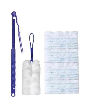 Electrostatic Duster 42Pcs/Set Extendable Duster Handheld Disposable Duster for Cleaning 2 Handles with 40 Refills Cleaning Supplies