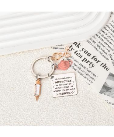 Guqqeuc Nurse Graduation Gifts - Stethoscope Syringe Keychain for Nurse Appreciation | Inspirational Gifts for Nursing Students & Practitioners - Buy Online on GoSupps.com