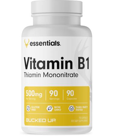 Bucked Up Vitamin B1 500mg Capsules Essentials (90 Servings)