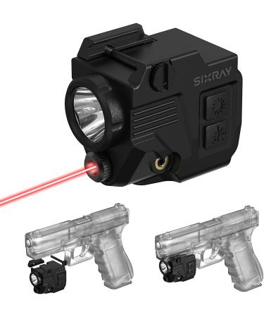SIXRAY Pistol Light Laser Sight Gun Light 420 Lumens LED Picatinny Weaver Rail with Magnetic Charging Quick Release Strobe Function Laser Light Combo for Airsoft Handguns Pistol Rifle Red - Buy Online on GoSupps.com