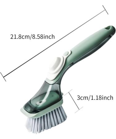 Dish Scrubber with Soap Dispenser Soap Dispenser Scrubbers | Long Handle Dishwashing Clean Brush with Replacement Sponge Head Cleaners Supplies Znet-au Green - Buy Online on GoSupps.com