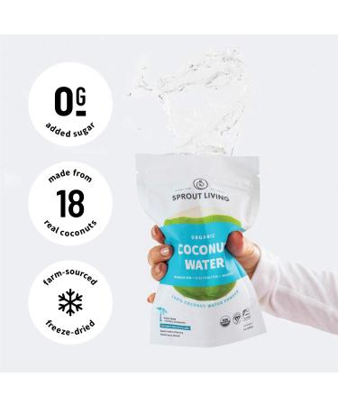 Sprout Living Organic Coconut Water Powder 8 oz - Natural Hydration & Nutrients - Buy Online on GoSupps.com