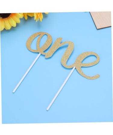 Vaguelly Christmas Decor 2pcs Funny First Birthday Home Ornament Glitter Decor Picks 1st Birthday Gold One Dessert Topper Marriage First Anniversary Paper Cups Plug in Cake Baby Cupcake Goldenx2pcs mediumx2pcs - Buy Online on GoSupps.com