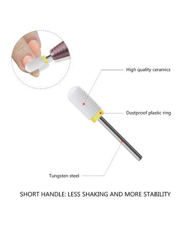 Finibir Ceramic Nail Drill Bit 10Pcs - Professional Electric Drill for Acrylic Nails - Short Handle, No Shaking - Combo 03 - Buy Online on GoSupps.com