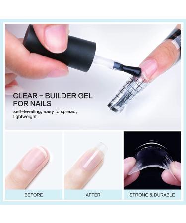 Morovan Clear Builder Gel - 5-in-1 Brush-On Hard Gel for Quick Nail Extension - Professional 15ml UV LED Builder Gel - Buy Online on GoSupps.com
