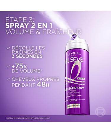 L'Or al Paris - Routine Effet Lift Instantan - Cheveux Fins & Plats - Volume 72H - Enrichi en Peptides de Collag ne - Shampooing Apr s-Shampooing Spray 2 en 1 - Elseve Collagen Lifter Protocole Volume Complet - Buy Online on GoSupps.com