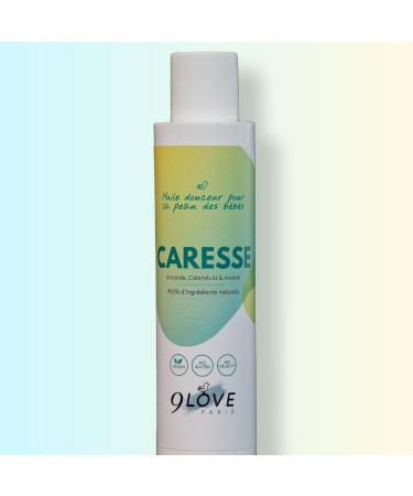 9LOVE - CARESSE - Baby massage oil - A soft envelope enriched with almond oats and calendula oats for a moment of tenderness with baby. 99.5% natural ingredients. - Buy Online on GoSupps.com