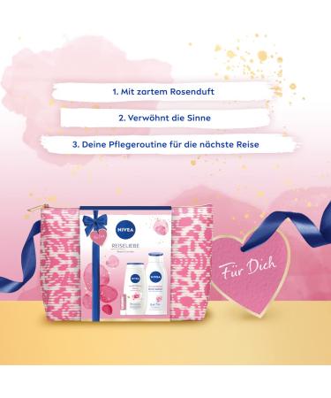 Nivea Travel Love Gift Set for Women | Pampering Beauty Set with Shower Gel Body Lotion & Cultural Bag | Perfect Moisturizing Care Gift - Buy Online on GoSupps.com