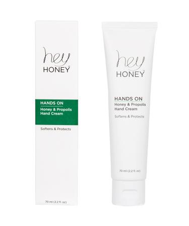 Hey Honey Skincare Hands On| Hydrating Extremely Dry Hand & Elbow Cream | Powered with Shea Butter  Honey & Propolis | Designed To Soften  Brighten & Protect Skin Cracking | 2.2 Oz