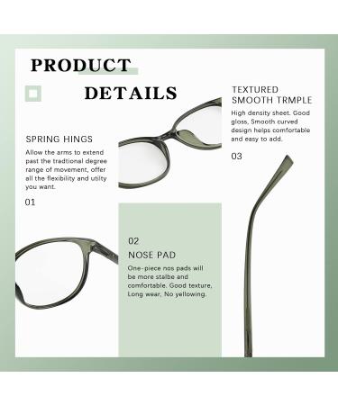 FONHCOO Blue Light Filter Glasses for Women | TR90 Anti-Fatigue Gaming Glasses - Lightweight Emerald Green - Buy Online on GoSupps.com