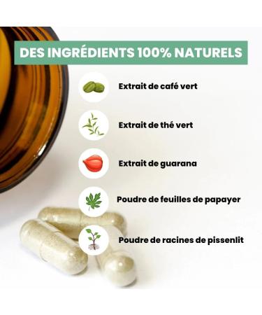 VITAMINES MINCEUR | Aide la perte de Poids | Elimine les toxines | Caf vert | Th vert | Fabriqu en France (1) - Buy Online on GoSupps.com