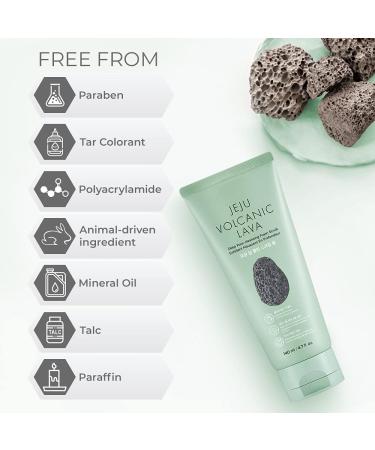Jeju Volcanic Lava Deep Pore Cleansing Foam Scrub - The Face Shop (4.7 fl. oz) | Best for Clear Skin - Buy Online on GoSupps.com